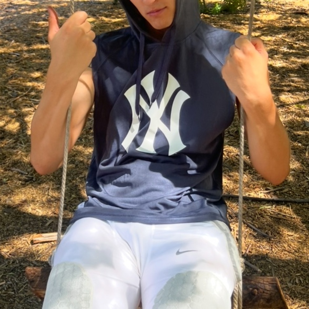 NEW YORK YANKEES STITCHES Sleeveless Hoodie JERSEY SHIRT MEN VEST TANK TOP SPORT